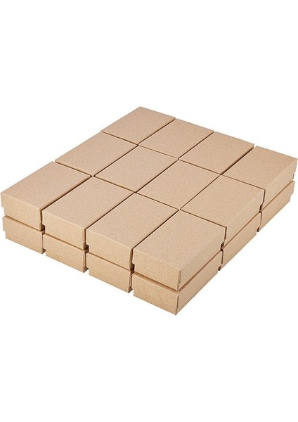 24PCS Kraft Kağıt Kutusu Küçük Kraft Kağıt Takı Kutusu El Yapımı Karton Paketleme Kutusu Düğün Dekorasyonları (Yurt Dışından)
