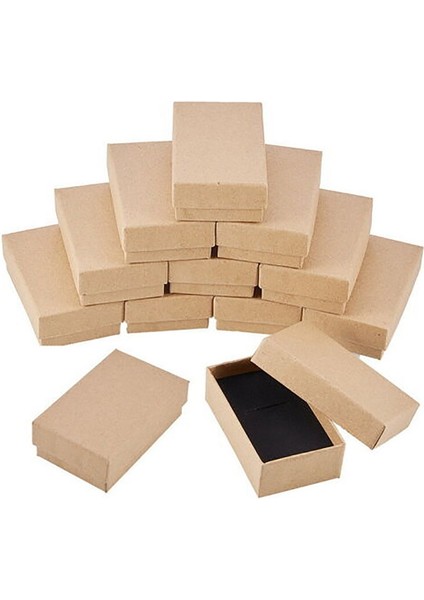24PCS Kraft Kağıt Kutusu Küçük Kraft Kağıt Takı Kutusu El Yapımı Karton Paketleme Kutusu Düğün Dekorasyonları (Yurt Dışından) fiyatları