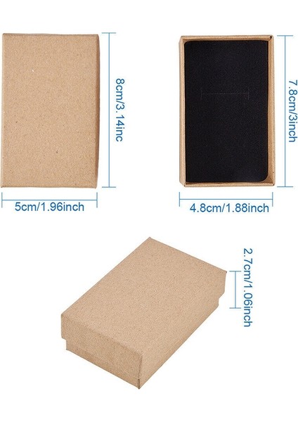 24PCS Kraft Kağıt Kutusu Küçük Kraft Kağıt Takı Kutusu El Yapımı Karton Paketleme Kutusu Düğün Dekorasyonları (Yurt Dışından) indirimleri