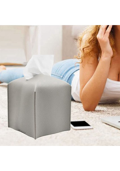 2x Doku Kutusu Kapak Tutucu Kare Pu Deri Yüz Doku Kutusu Rulo Kağıt Dağıtıcı Banyo Soyunma Masası-Beyaz (Yurt Dışından) fiyatları