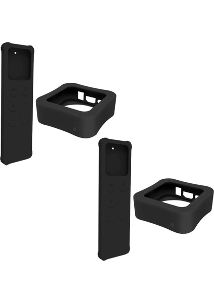 2x Uzak Kılıf ve Tv Kutusu Apple Tv Için Koruyucu Kılıf 4K 5 / 4 - [slip] Şok Geçirmez Silikon Kapak (Yurt Dışından)
