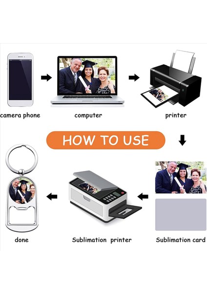 20 Adet Süblimasyon Boş Anahtarlık Metal Şişe Açıcı Boş Anahtar Yüzük Isı Transferi Dikdörtgen Süblimasyon Anahtarlık (Yurt Dışından)