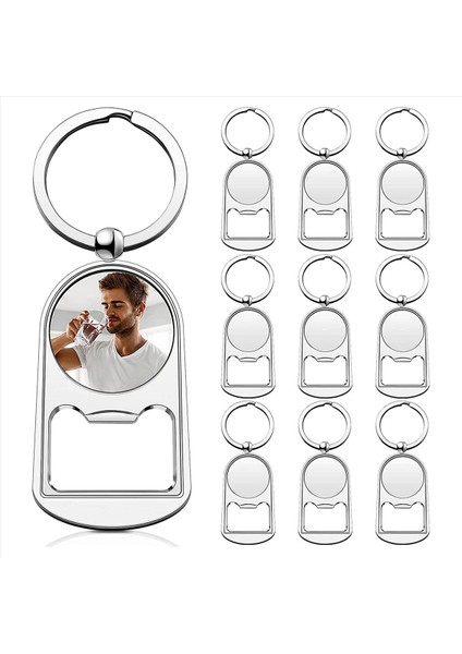 20 Adet Süblimasyon Boş Anahtarlık Metal Şişe Açıcı Boş Anahtar Yüzük Isı Transferi Dikdörtgen Süblimasyon Anahtarlık (Yurt Dışından) indirimleri