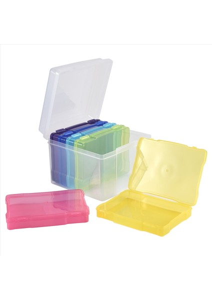 5x7 Inç Fotoğraf Kılıfları ve Toka Tasarımı ile Net Zanaat Kaleci 6 Iç Kasa Plastik Saklama Konteyneri Kutusu A (Yurt Dışından) modelleri