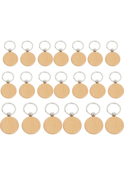 60PCS Boş Yuvarlak Ahşap Anahtarlık Diy Ahşap Anahtarlık Anahtar Etiketi Si (Yurt Dışından) fiyatları