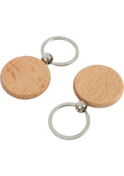 60PCS Boş Yuvarlak Ahşap Anahtarlık Diy Ahşap Anahtarlık Anahtar Etiketi Si (Yurt Dışından) fırsatları