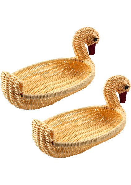 2x Çevre Dostu Dokuma Sepet Depolama Sepeti Rattan Dokuma Sepet Hayvan Yolu Depolama Sepeti Ekran Sepeti (Yurt Dışından)