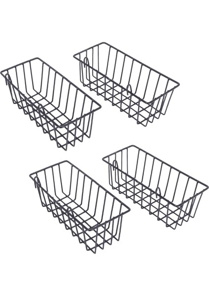 4 Paket Duvar Izgara Paneli Asma Tel Sepet Izgara Duvar Depolama Sepeti Duvar Montajı Sepetleri Mutfak Için Raflar Ev (Yurt Dışından)