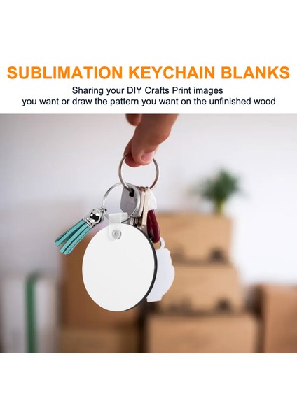 100PCS Mdf Süblimasyon Boşlukları Anahtarlık Toplu Süblimasyon Anahtarlık Boşlukları Anahtar Halka ile Dıy Zanaat Yapımı Için Çift Taraflı (Yurt Dışından) indirimleri