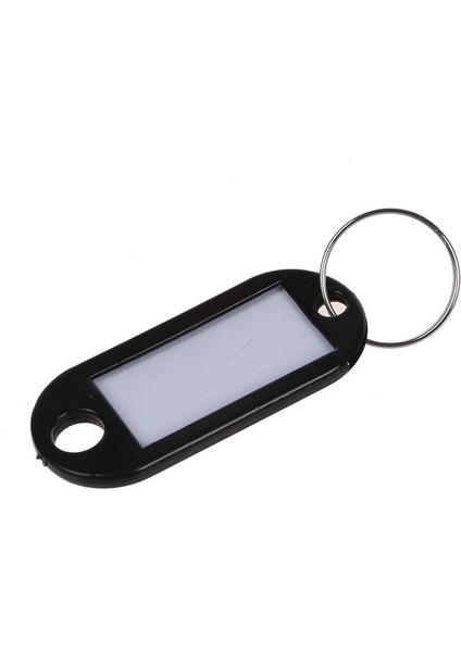 80 Pcs Anahtar Kimlik Etiket Etiketleri Bölünmüş Halka Keyasyon Anahtarlık Siyah (Yurt Dışından) modelleri