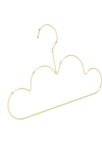 20PCS Askılar Kaymaz Metal Küçük Çocuklar Giysiler Askı Altın Çocuklar Bulut Şekil Ceket Askı Kıyafetleri Depolama Organizatör Rafı (Yurt Dışından) modelleri