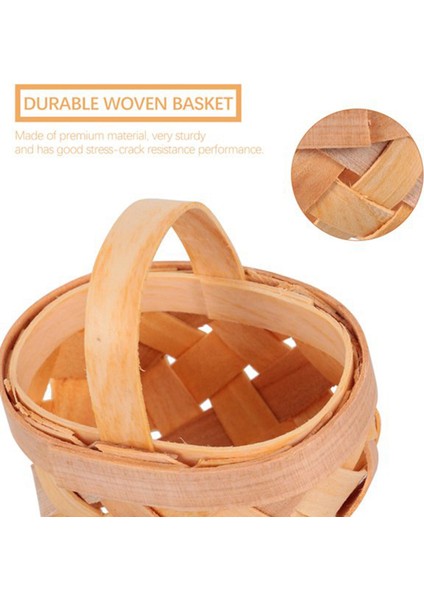 36PCS Ahşap Chip Mini Sepetler Manuel Dokuma Sepet Süsleri Şeker Saklama Kutusu (Yurt Dışından) fiyatları