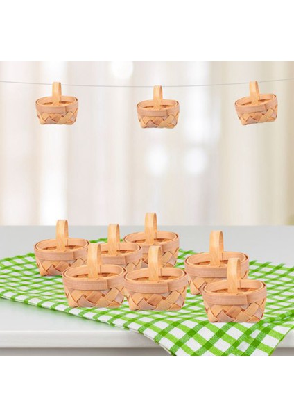 36PCS Ahşap Chip Mini Sepetler Manuel Dokuma Sepet Süsleri Şeker Saklama Kutusu (Yurt Dışından) modelleri