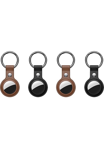 Apple Hava Etiketi Için Uygun Anahtarlık Lüks Pu Deri ile Hava Etiketi Tutucu Için Yeni Yükseltme Sürümü (4 Paket) (Yurt Dışından)