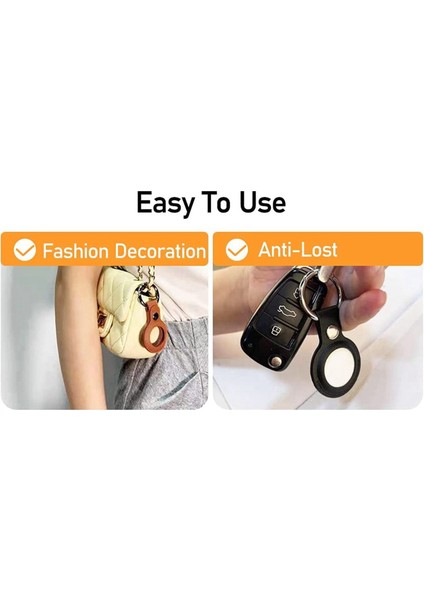 Apple Hava Etiketi Için Uygun Anahtarlık Lüks Pu Deri ile Hava Etiketi Tutucu Için Yeni Yükseltme Sürümü (4 Paket) (Yurt Dışından) indirimleri