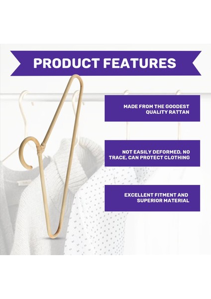 Rattan Giysi Askı Stili Giysiler Organizatörü Raf Yetişkin Askı Kıyafetleriniz Için Oda Dekorasyon Askı (Yurt Dışından) indirimleri