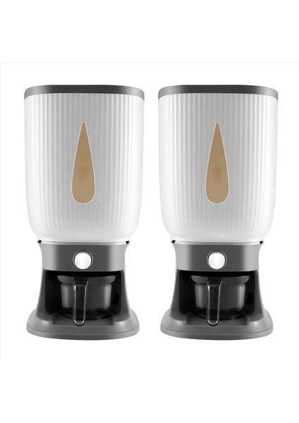 2x 10KG Naritli Otomatik Pirinç Dispenseri Kupa Akıllı Pirinç Dispenser Pirinç Depolama Pirinç Kovası Ev Pirinç Kutusu-B (Yurt Dışından)