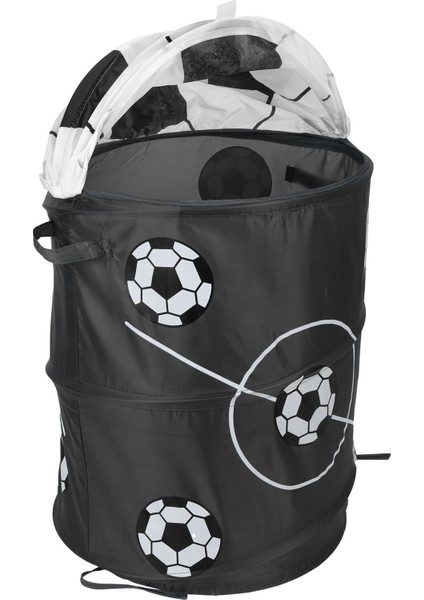2x Futbol Modelleme Katlanabilir Çamaşır Sepeti Depolama Fıçısı Depolama Namlu Polyester Bez Oyuncak Mağazası (Yurt Dışından) fırsatları