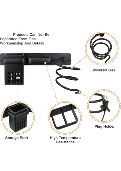 Saç Kurutucu Organizatör Rafı Banyo Saç Kurutma Makinesi ve Düz Tutucu Duvara Monte Raflar Aksesuarlar Üfleyici Raflar (Yurt Dışından) modelleri