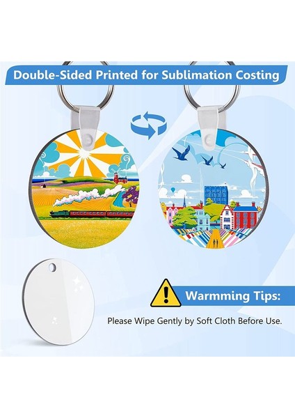 160PCS Mdf Süblimasyon Boşlukları Anahtarlık Toplu Süblimasyon Anahtarlık Boşlukları Anahtar Halka ile Dıy Zanaat Yapımı Için Çift Taraflı (Yurt Dışından) fırsatları