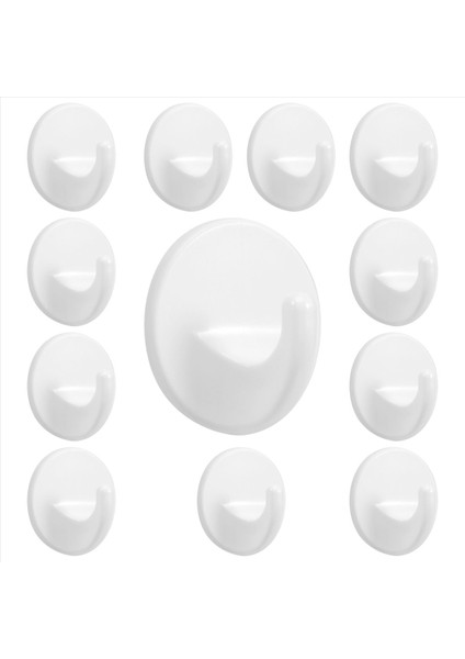 12 Adet Plastik Kancalar Kendi Kendine Yapışkan Yapışkan Kancalar Çıkarılabilir Duvar Kancaları Asmak Için Kancalara Yapışır (Yurt Dışından) fırsatları