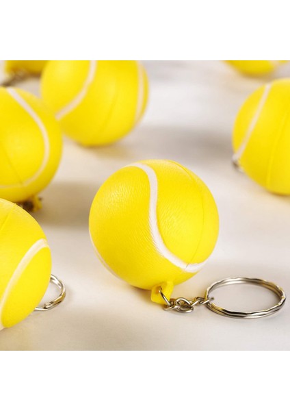 20 Paket Tenis Topu Sarı Anahtarlıklar Parti Iyilikleri Okul Karnavalı Ödülü Parti Çantası Dolguları Spor Lik Eşya (Yurt Dışından) modelleri