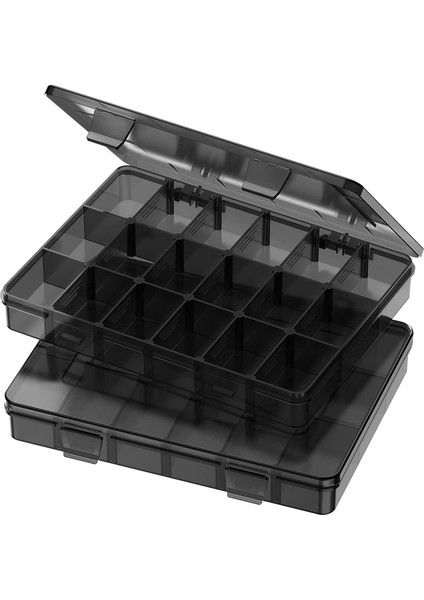 4x Plastik Istiflenebilir Organizatör Kabı Ayarlanabilir Bölücüler 18 Çıkarılabilir Izgara Bölmeli Plastik Kutu (Yurt Dışından) fiyatları