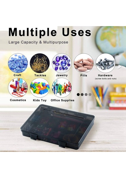 4x Plastik Istiflenebilir Organizatör Kabı Ayarlanabilir Bölücüler 18 Çıkarılabilir Izgara Bölmeli Plastik Kutu (Yurt Dışından) modelleri