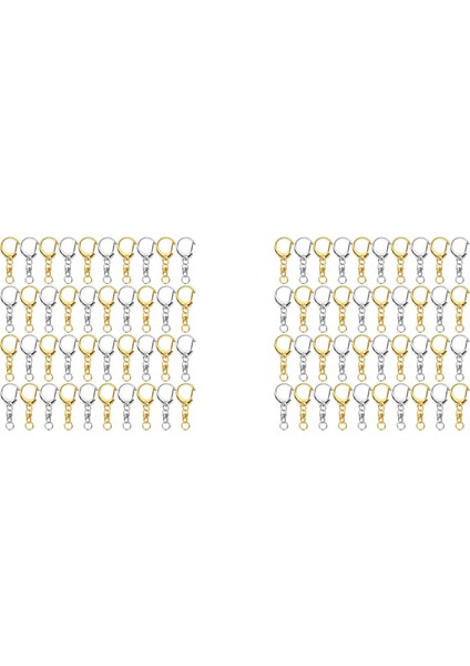 200 Adet D Hook Anahtar Zinciri Donanımı Zanaat Cazibesi Için Zincirle Metal Bölünmüş Anahtar Halka Klipsleri Dıy (Yurt Dışından)