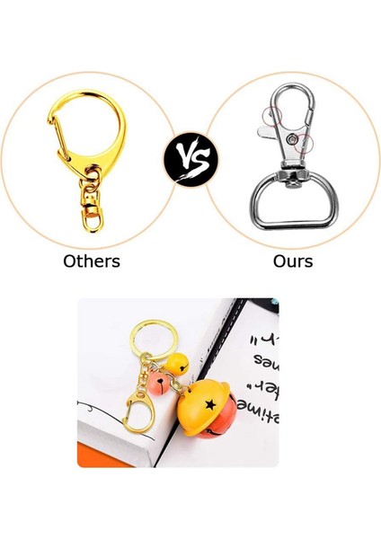 200 Adet D Hook Anahtar Zinciri Donanımı Zanaat Cazibesi Için Zincirle Metal Bölünmüş Anahtar Halka Klipsleri Dıy (Yurt Dışından) fırsatları