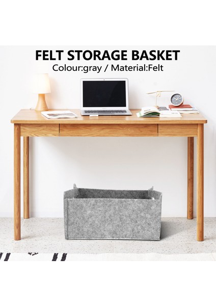 2 Adet Keçe Depolama Sepeti/çöp Kutusu Katlanabilir ve Kullanışlı Depolama Çözümü (Yurt Dışından) modelleri