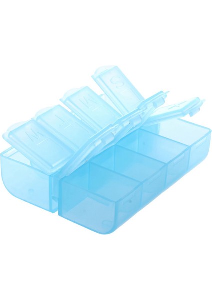 2x Plastik Dikdörtgen 8 Bölme 7 Gün Ilaç Hap Kutusu Mavi (Yurt Dışından) fiyatları