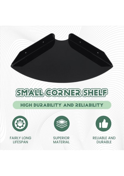2 Adet Akrilik Duvar Montaj Yüzen Köşe Rafları Çeyrek Duş Raf Asılı Köşe Rafları Duvar Ekran (Siyah) (Yurt Dışından) fırsatları