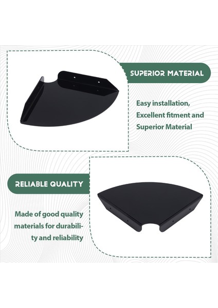 2 Adet Akrilik Duvar Montaj Yüzen Köşe Rafları Çeyrek Duş Raf Asılı Köşe Rafları Duvar Ekran (Siyah) (Yurt Dışından) indirimleri