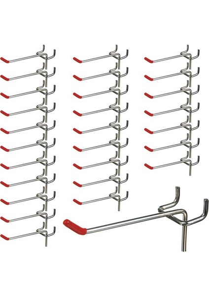 25X 50MM Tek Pegboard Kancaları ile 25X 1100MM Pegboard Kancaları Çıta Duvar Perakende Ekran Dükkanı Peg Asmak Ev Askıya Uyuyor (Yurt Dışından) modelleri