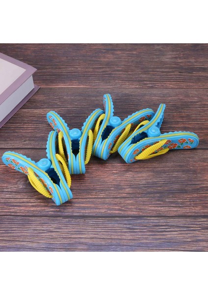 4 Paket Plaj Havlu Klipsleri Plastik Sevimli Terlikler Güneşli Plaj Mandalları Tatil Için Büyük Boyutlu Çamaşır Mandalları Plaj Havuz (Yurt Dışından) fiyatları