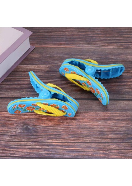 4 Paket Plaj Havlu Klipsleri Plastik Sevimli Terlikler Güneşli Plaj Mandalları Tatil Için Büyük Boyutlu Çamaşır Mandalları Plaj Havuz (Yurt Dışından) modelleri