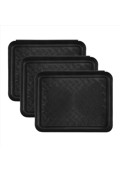 3pcs Boot Tepsisi Ağır Hizmet Ayakkabı Mat Tepsileri Depolama Tepsisi Köpek Kasesi Veya Kedi Kasesi Paspasları Tuzak Çamurunu Korumak Için Tuzak Çamur 13 7X10 8 Inç (Yurt Dışından)