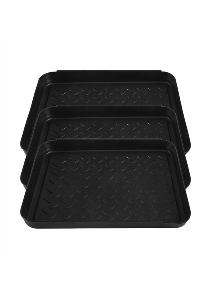 3pcs Boot Tepsisi Ağır Hizmet Ayakkabı Mat Tepsileri Depolama Tepsisi Köpek Kasesi Veya Kedi Kasesi Paspasları Tuzak Çamurunu Korumak Için Tuzak Çamur 13 7X10 8 Inç (Yurt Dışından) fiyatları