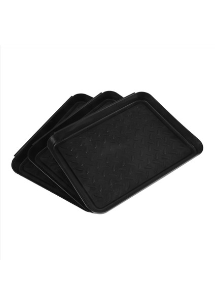3pcs Boot Tepsisi Ağır Hizmet Ayakkabı Mat Tepsileri Depolama Tepsisi Köpek Kasesi Veya Kedi Kasesi Paspasları Tuzak Çamurunu Korumak Için Tuzak Çamur 13 7X10 8 Inç (Yurt Dışından) modelleri