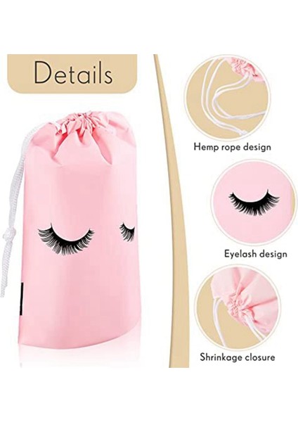 200 Adet Kirpik Sonrası Bakım Çantaları Plastik Makyaj Çantaları Tuvalet Makyaj Çantası Kozmetik Seyahat Pembe L (Yurt Dışından) fırsatları