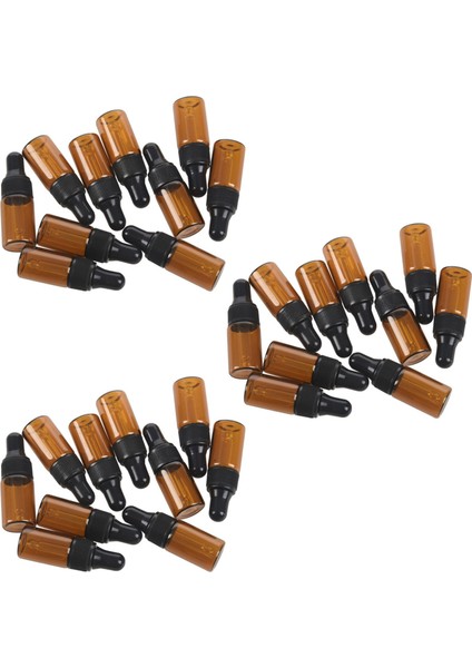 30PCS 3ml Boş Kahverengi Cam Damlalı Şişeler Esansiyel Yağ Için Pipetli (Yurt Dışından)