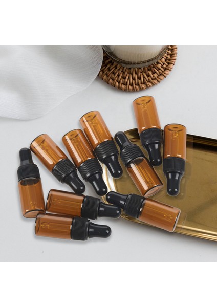 30PCS 3ml Boş Kahverengi Cam Damlalı Şişeler Esansiyel Yağ Için Pipetli (Yurt Dışından) fiyatları