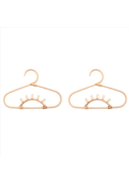 2x Rattan Giysisi Askı Çocuk Giysileri Organizatör Raf Çocuk Askı Çocuk Odası Dekorasyon Askısı Giysiler Için Güneş (Yurt Dışından)