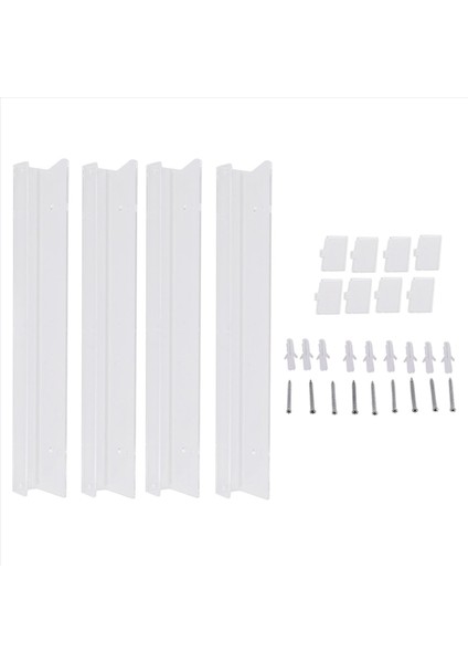 4pcs Akrilik Açık Yüzen Kitaplık Görünmez Duvara Bağlı Kitaplık Modern Resim Ekran Oyuncak Organizatör Kayıt Rafı (Yurt Dışından) modelleri