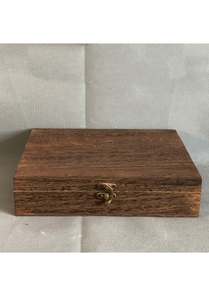 Hazine Göğüs Takı Kutusu Takı Vaka Depolama Organizatörü Kilitli Kilitli Ahşap Toz Geçirmez Zarif Saklama Kutusu (Yurt Dışından) fiyatları