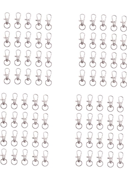 80PCS Metal Istakoz Tetikleme Döner Tokat Kanca Klips Klips Takı Yapım Sanat El Sanatları Anahtar Yüzük Anahtarlık 35MM (Yurt Dışından)