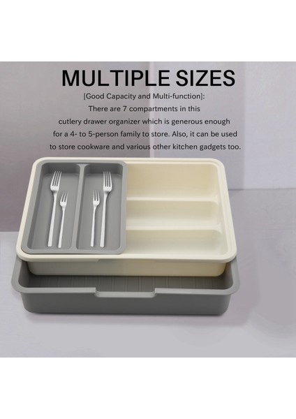 2x Çatal Teşheri Tepsisi Genişletilebilir Ayarlanabilir Kaplama Çekmecesi Mutfak Edinili Organizatör Çok Amaçlı Depolama Mutfak (Yurt Dışından) fiyatları