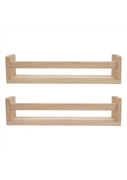 2pcs Kitaplık Çocuklar Için Doğal Ahşap Yüzen Duvar Kitaplığı Duvar Için Kreş Rafları Banyo Dekoru Mutfak Baharat Rafı (Yurt Dışından)
