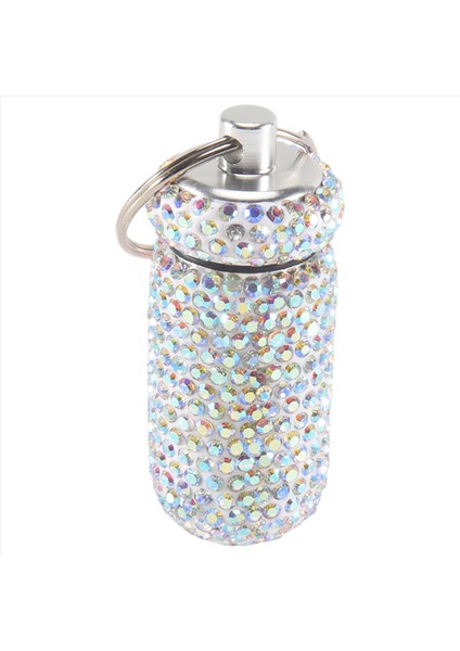 2pcs Bling Medicine Hap Şişesi Kapsül Saklama Kutusu Mini Taşınabilir Rhinestones Kristal Seyahat Kılıf Tüpleri (Renkli) (Yurt Dışından) fiyatları